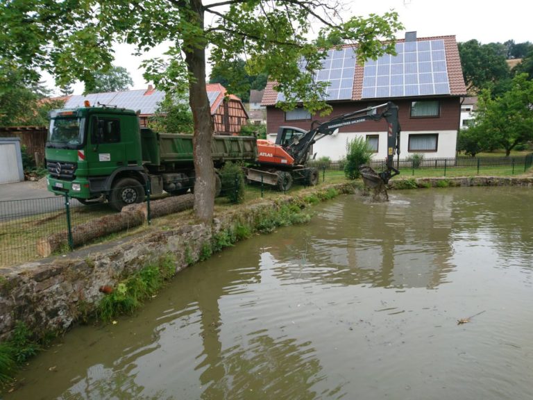 Sanierung Schloßteich Wollershausen